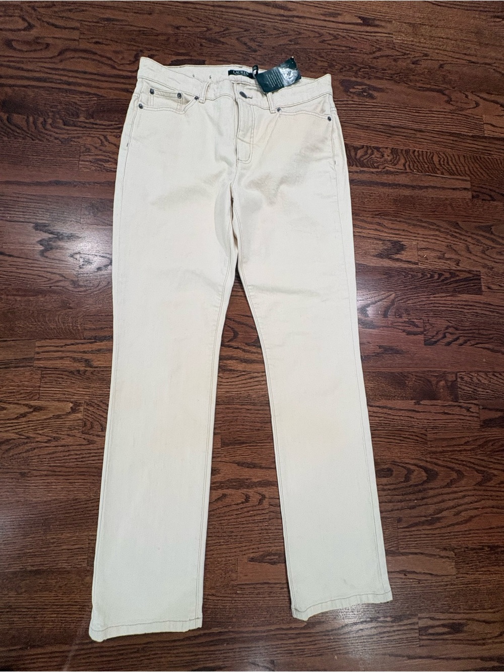 Ralph Lauren Cream High-Rise Jeans